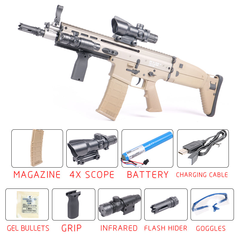 SCAR-Gel Bullet Water Bullet Toy Gun 