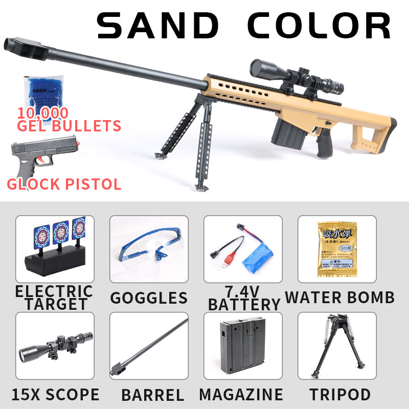 Barrett gel bullet plastic toy gun 